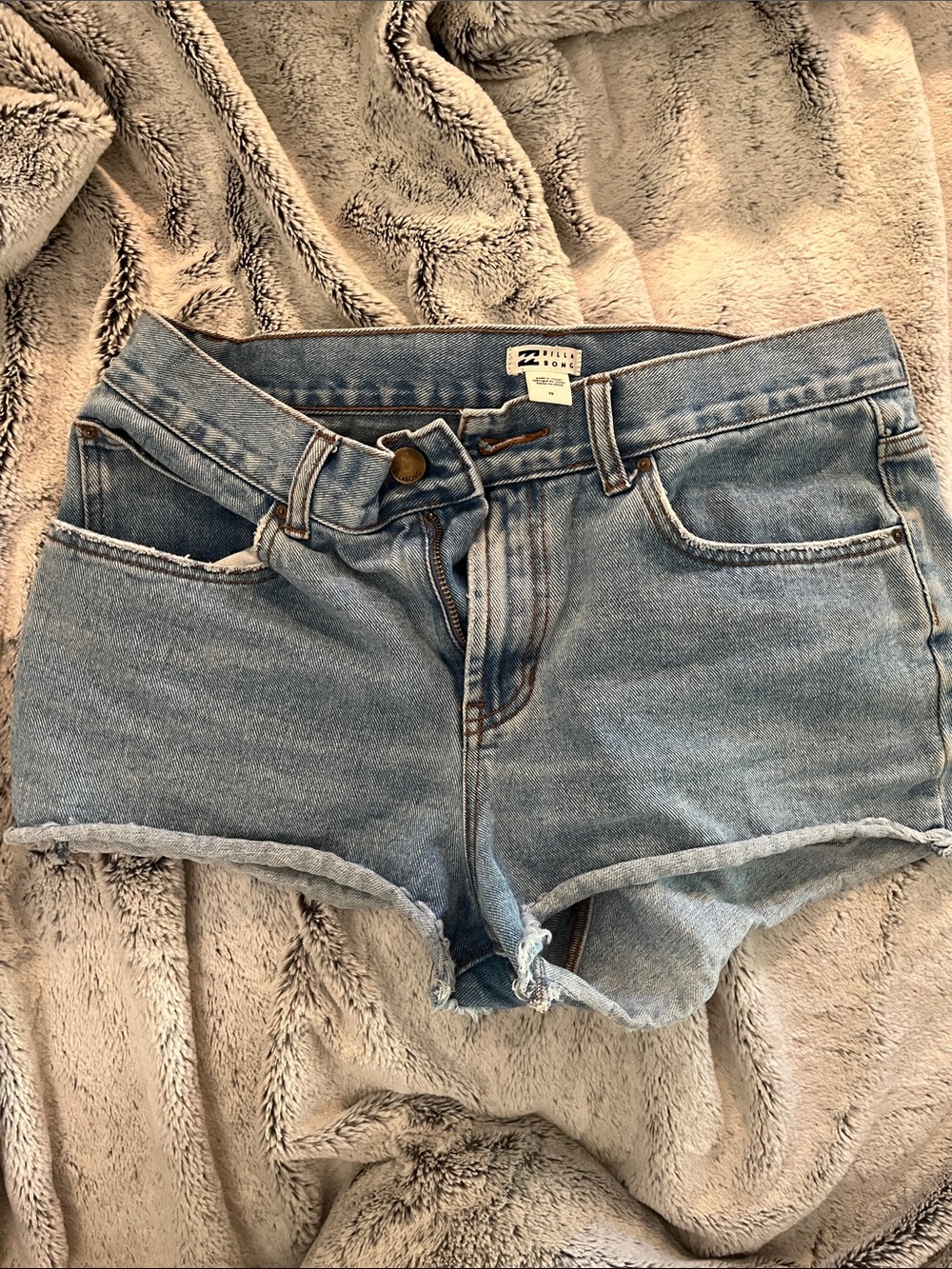 Billabong Light Blue Cutoff Denim Shorts